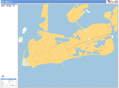 Key West Digital Map Basic Style